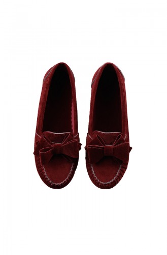 Claret Red Women`s Flats 0104-20