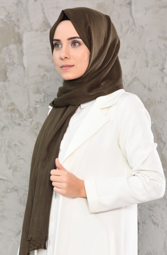 Plain Cotton Shawl 300-102 Khaki 300-102