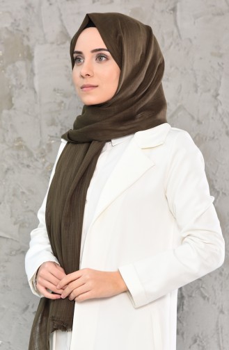 Plain Cotton Shawl 300-102 Khaki 300-102