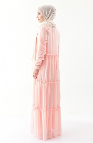 Salmon Hijab Dress 5241-07