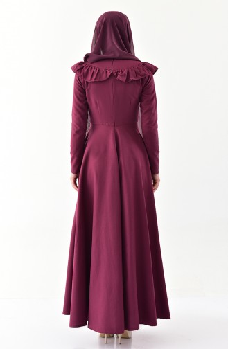 Plum Hijab Dress 7203-07