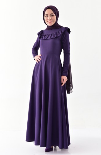 Lila Hijab Kleider 7203-10