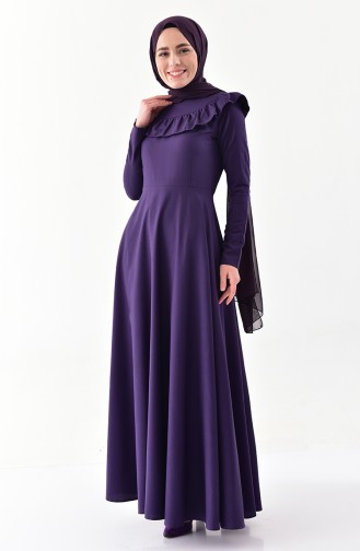 Lila Hijab Kleider 7203-10