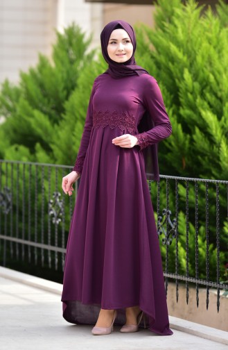 Lila Hijab Kleider 2264-05