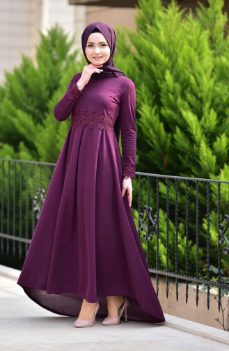 Lila Hijab Kleider 2264-05