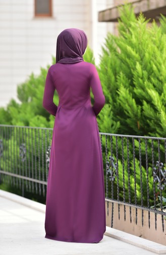 Purple Hijab Dress 2264-05