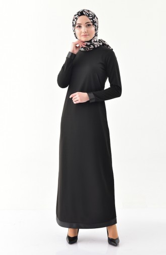 Garnili Elbise 4000-02 Siyah 4000-02