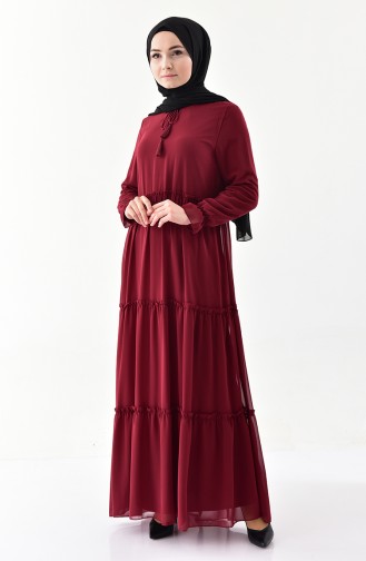 فستان أحمر كلاريت 5241-04