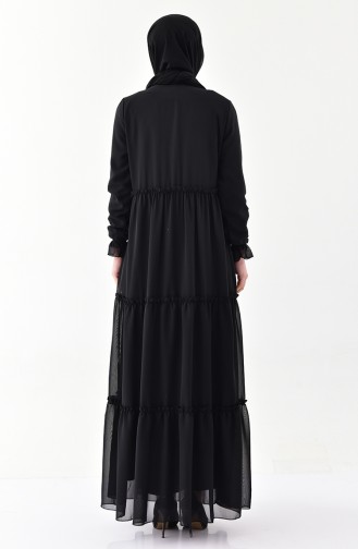 Schwarz Hijab Kleider 5241-10