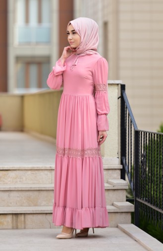 Powder Hijab Dress 5472-04