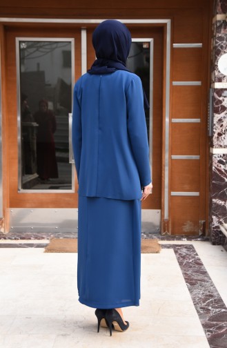 Indigo Hijab Dress 0197-03