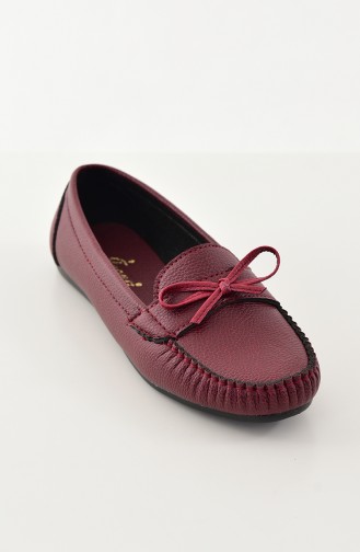 حذاء مُسطح باليرينا 100-04 لون خمري 100-04