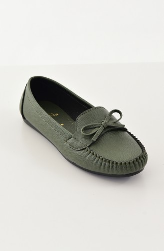 حذاء مُسطح باليرينا 100-05 لون اخضر كاكي 100-05