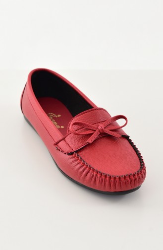 Red Women`s Flats 100-06