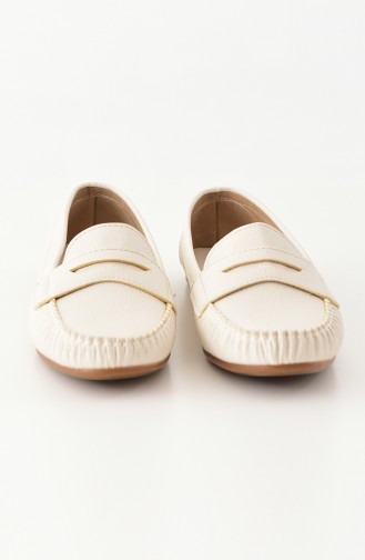 Women Flat Shoes Ballerina 101-02 Beige 101-02