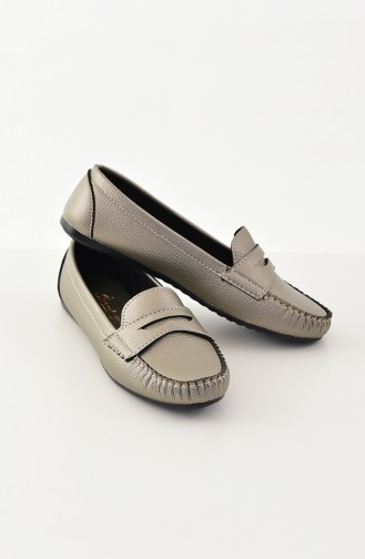 Women Flat Shoes Ballerina 101-08 Platinum 101-08