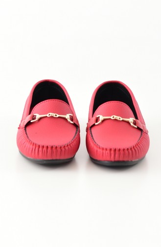 حذاء مُسطح باليرينا 102-06 لون احمر 102-06