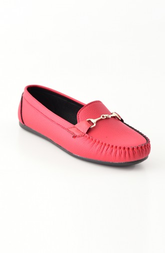 Women Flat Shoes Ballerina 102-06 Red 102-06