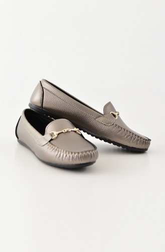 Women Flat Shoes Ballerina 102-08 Platinum 102-08