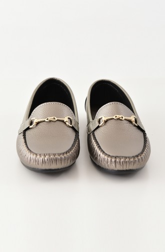 Women Flat Shoes Ballerina 102-08 Platinum 102-08