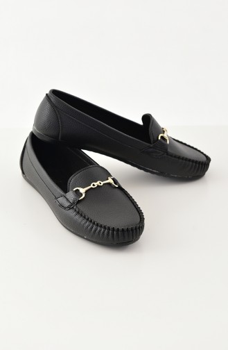 Women Flat Shoes Ballerina 102-09 Black 102-09