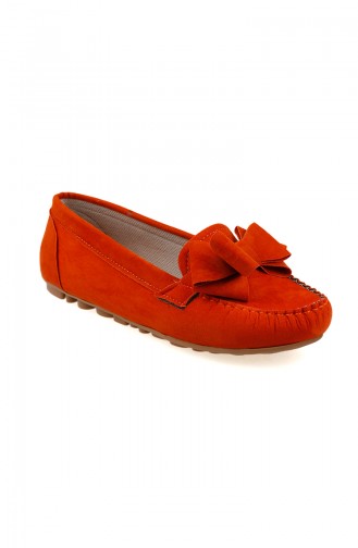 Orange Woman Flat Shoe 0104-17