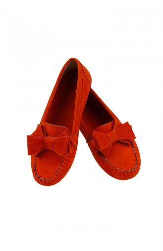 Orange Woman Flat Shoe 0104-17