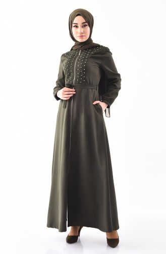 Khaki Abaya 8920-05