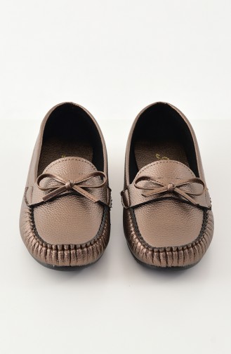 Women Flat Shoes Ballerina 100-01 Copper 100-01