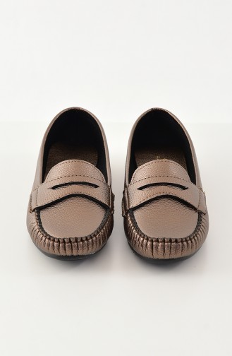 Women Flat Shoes Ballerina 101-01 Copper 101-01