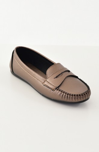 Women Flat Shoes Ballerina 101-01 Copper 101-01