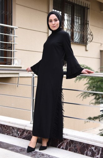بيزلايف فستان بتفاصيل من الدانتيل 4260-01 لون أسود 4260-01