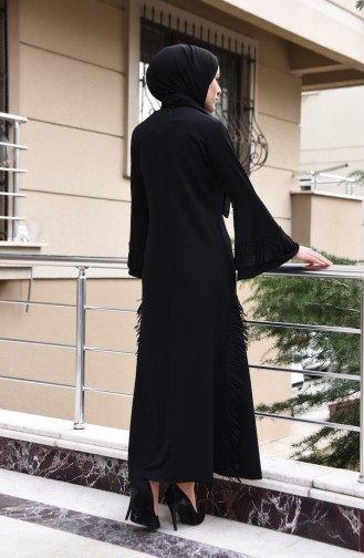 Dantel Detaylı Elbise 4260-01 Siyah 4260-01