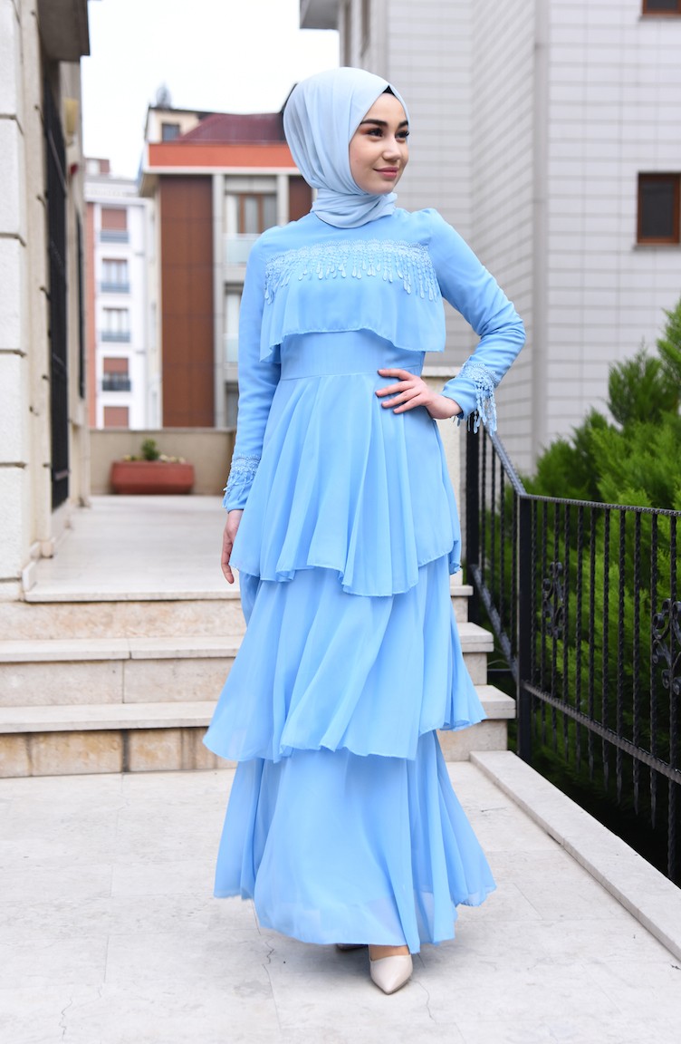 baby blue color dress
