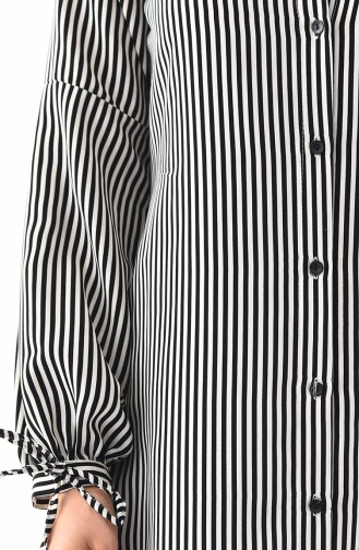 Striped Tunic  2344-02 Black 2344-02