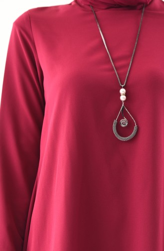 Tunique Asymétrique avec Collier 7051A-03 Plum 7051A-03