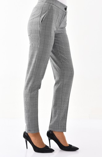 Plaid Straight cuff Pants 4238-03 Gray 4238-03