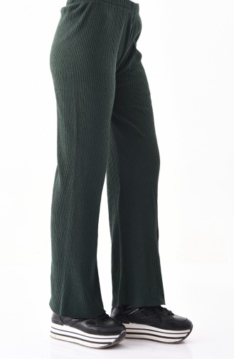 Natural Fabric Wide Leg Pants 1992-10 Emerald Green 1992-10