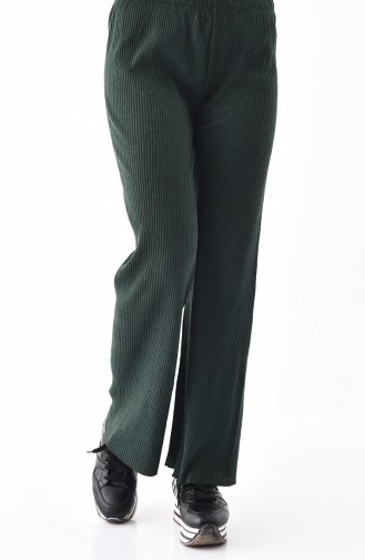 Natural Fabric Wide Leg Pants 1992-10 Emerald Green 1992-10