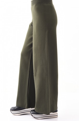 Pantalon Large Tricot 18567-02 Khaki Foncé 18567-02