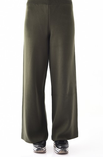 Pantalon Large Tricot 18567-02 Khaki Foncé 18567-02
