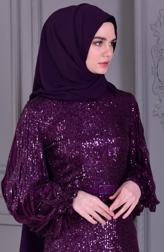 Purple İslamitische Avondjurk 81653-04