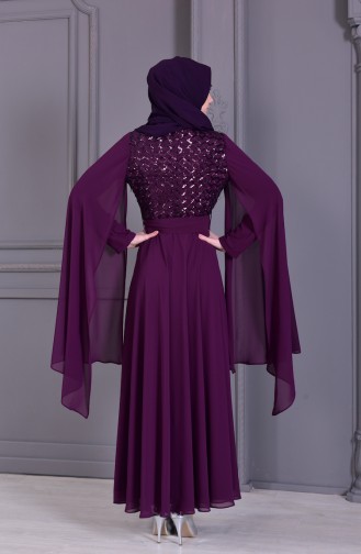 Purple İslamitische Avondjurk 81668-02