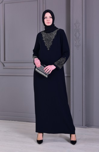 Habillé Hijab Noir 6199-01