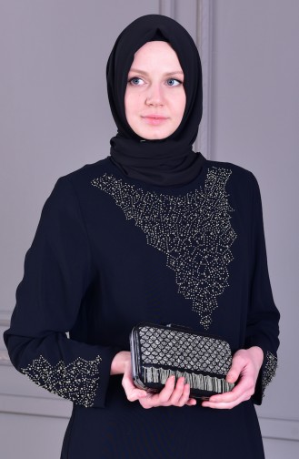 Habillé Hijab Noir 6199-01