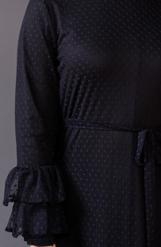 بيزلايف فستان تول بتصميم حزام للخصر 4272-01 لون أسود 4272-01