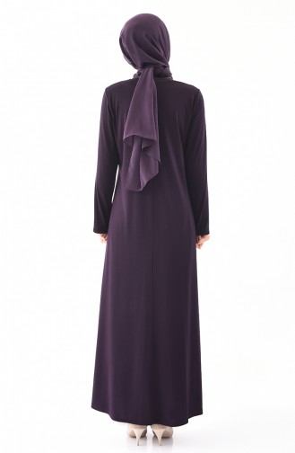 METEX Large Size Pearl Dress 1138-04 Purple 1138-04