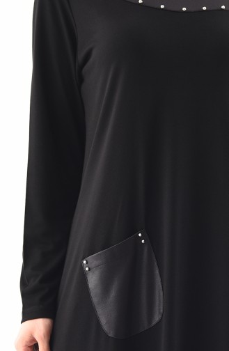 Robe Perlées Grande Taille 1139-03 Noir 1139-03