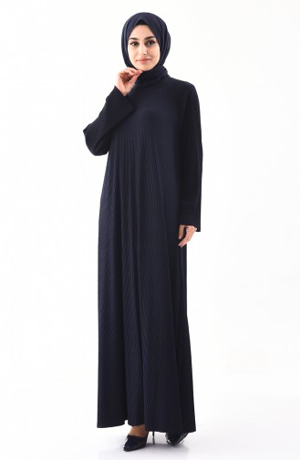 Dunkelblau Hijab Kleider 5849-01