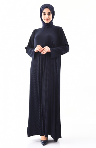 Dunkelblau Hijab Kleider 5849-01